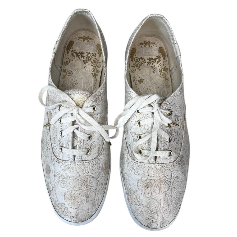 Keds x Rifle Paper Company Metallic Floral Sneakers Size 9.5